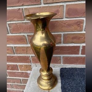 Vintage Solid Brass Vase.